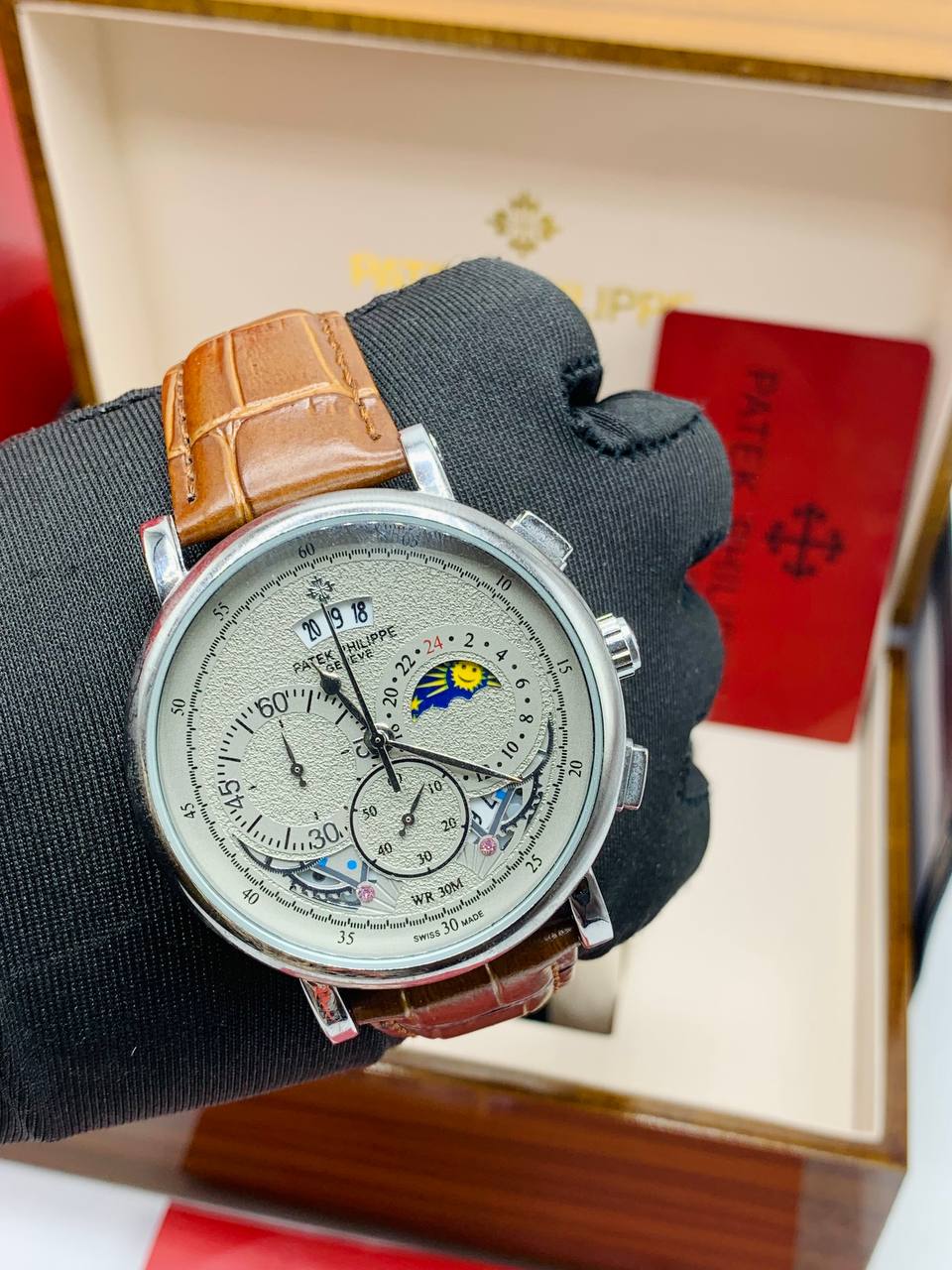 Patek Philippe Watch set with working chrongraph