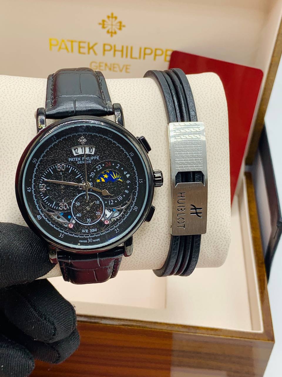 Patek Philippe Watch set with working chrongraph