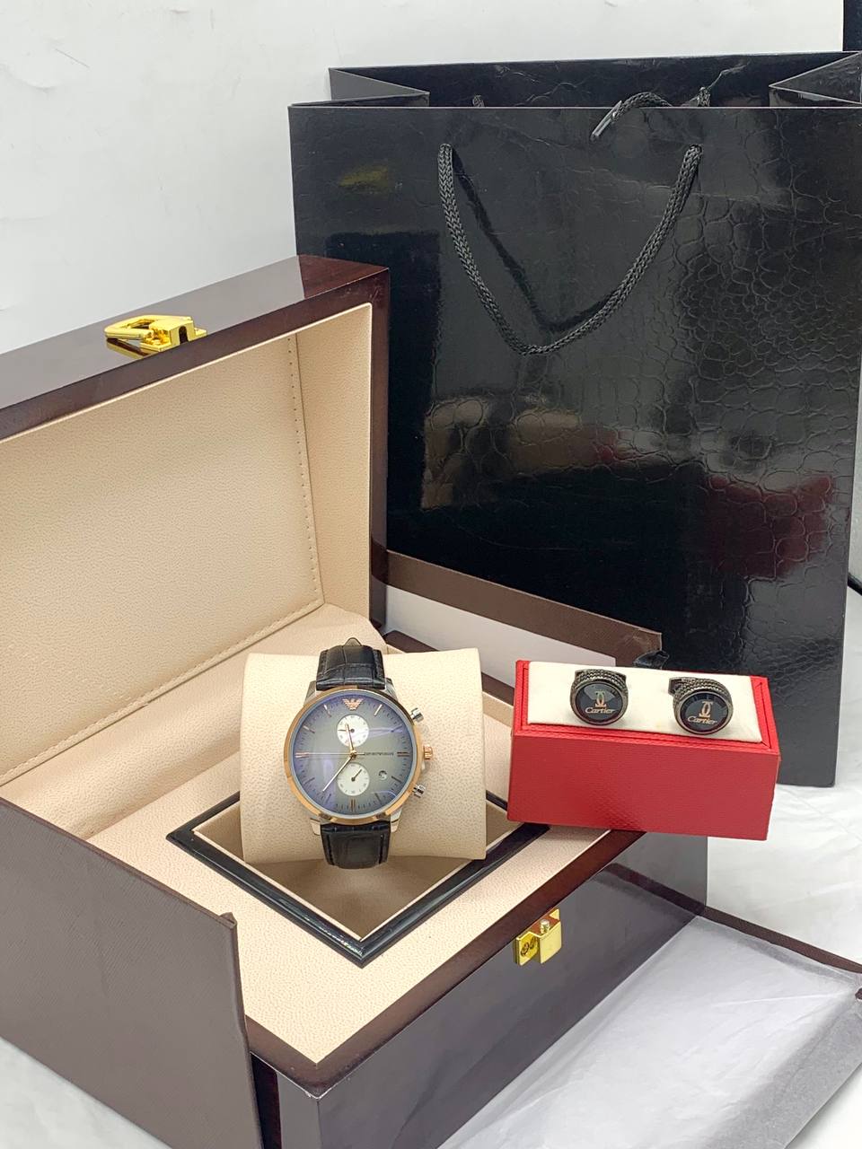 Emporio Armani Watch with Cufflinks