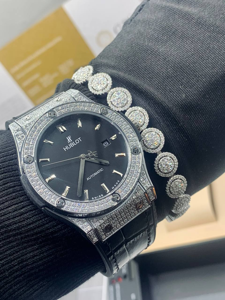Zirconia Ice Hublot Watch