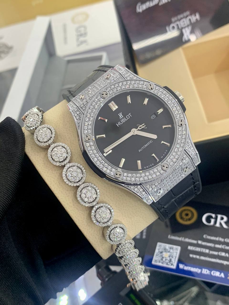 Zirconia Ice Hublot Watch
