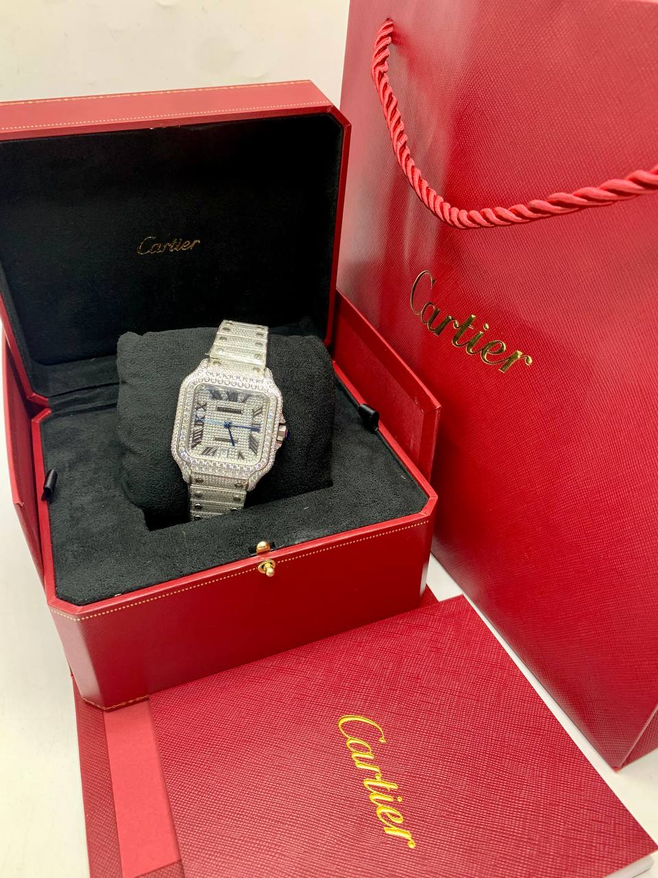 Moissanite Full Ice Cartier Watch