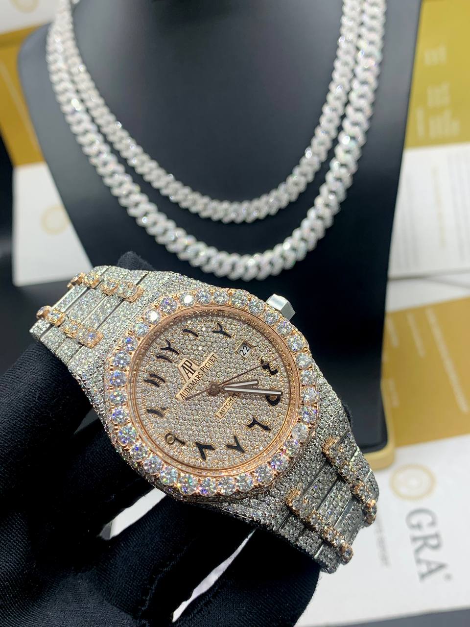 Moisannite Watch and Bracelets