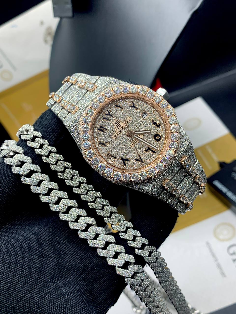 Moisannite Watch and Bracelets