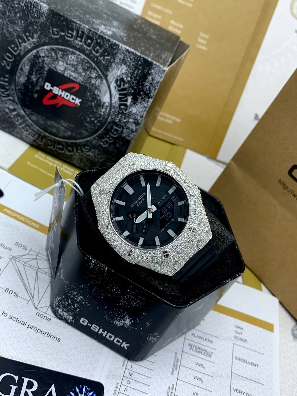 VVS Moissanite G-Shock Watch