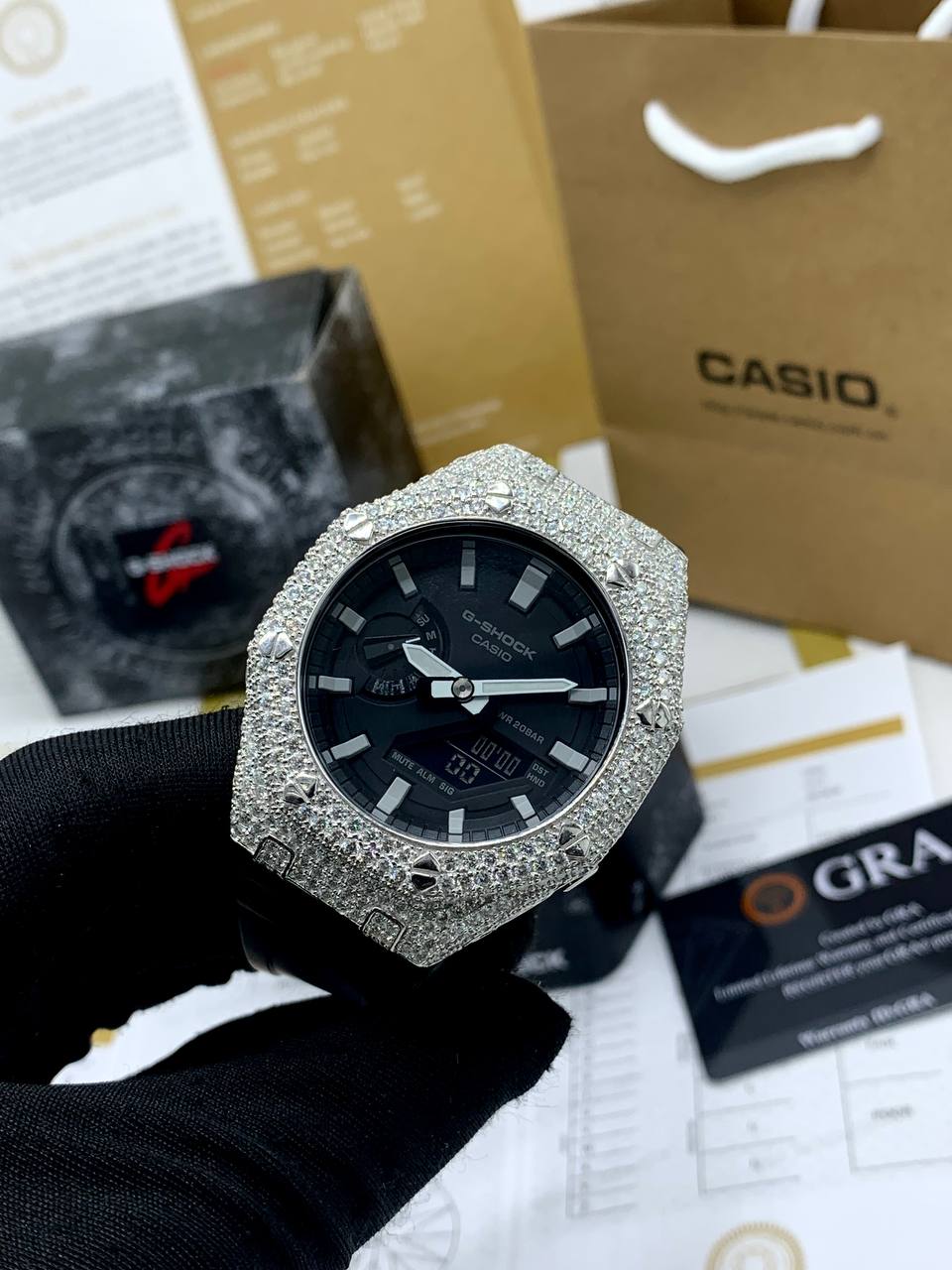 VVS Moissanite G-Shock Watch